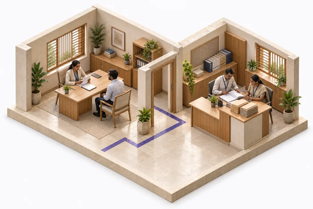 Staff & payroll: conceptual school-work illustration